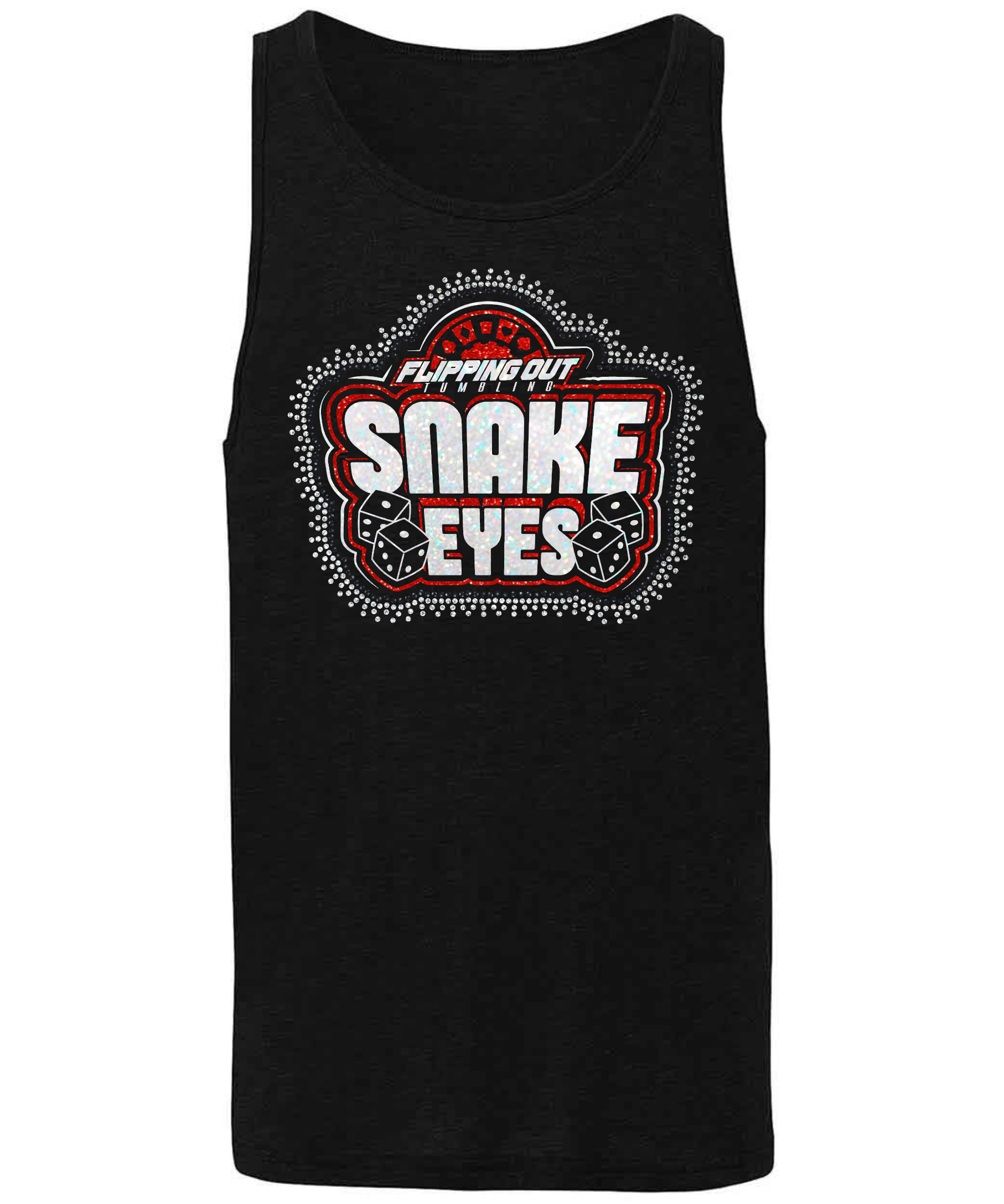 Snake Eyes Logo Glitter with Rhinestones [Black, Red, or White]