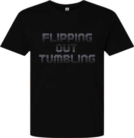 Flipping Out Tumbling Ombre Rhinestone Tee