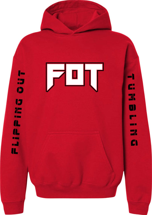 FOT Slay White and Black on Red Hoodie or Crewneck