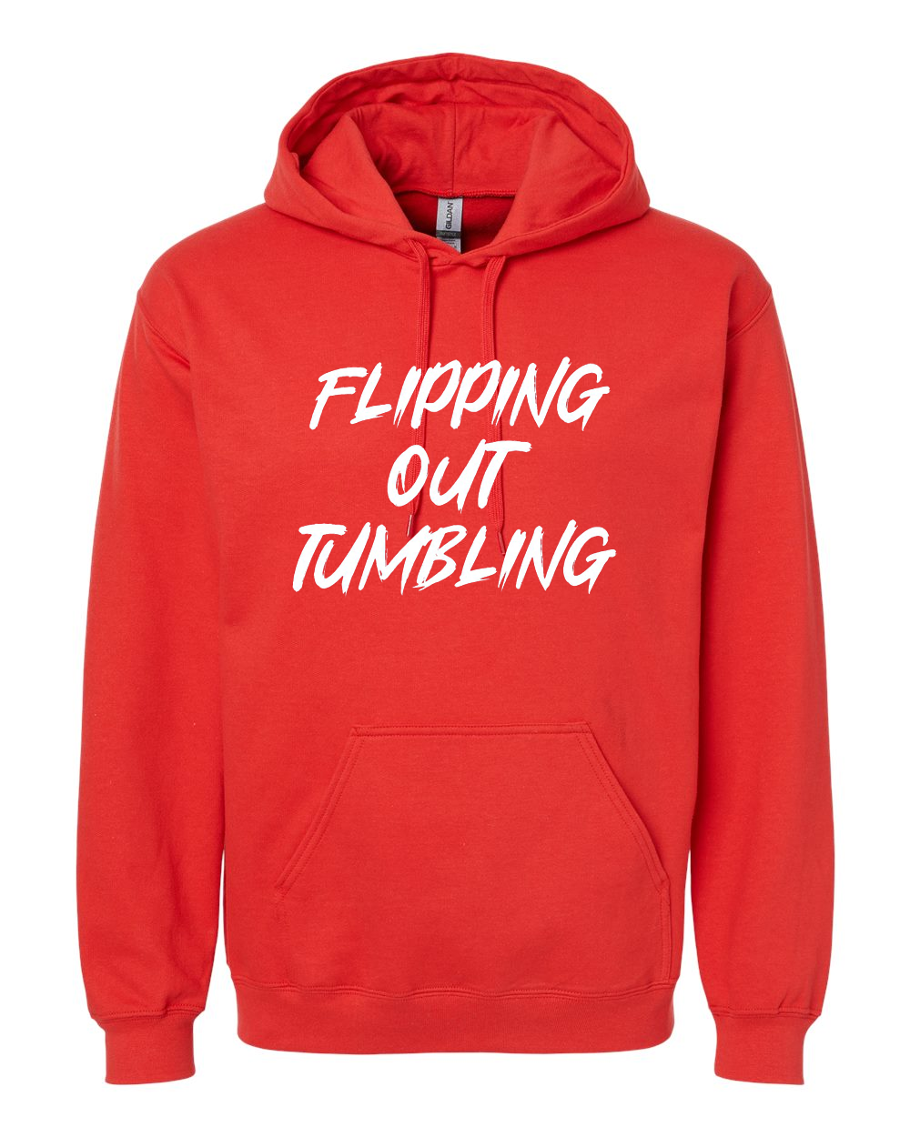 Flipping Out Tumbling Fierce White on Red Hoodie or Crewneck