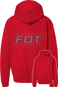 FOT Blinging Silver and Black on Red Hoodie, Crewneck, or Zip Up