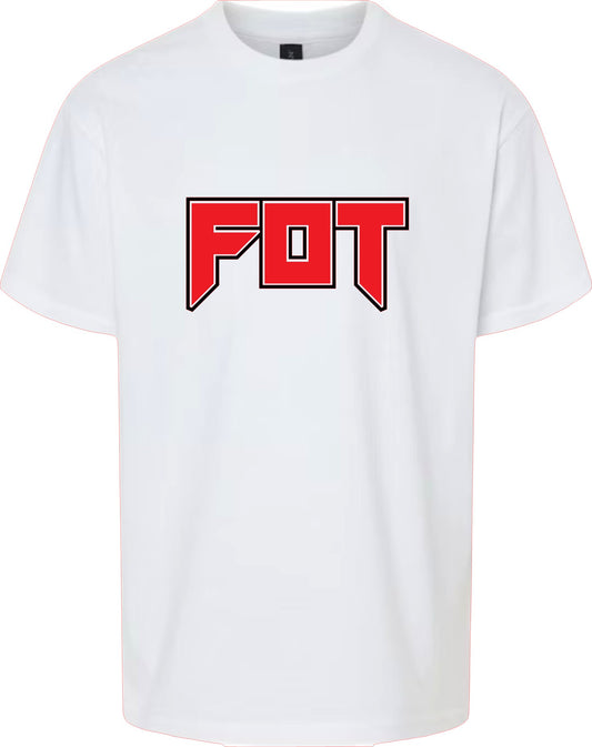 FOT Slay Red and Black on White Tee